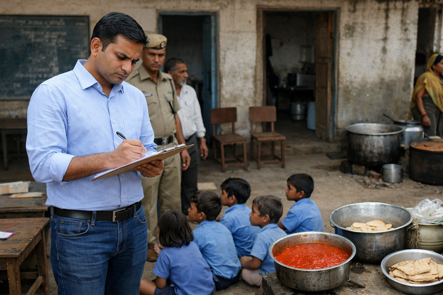 कलेक्टर के औचक निरीक्षण में खुली पोल: शिक्षक अनुपस्थित, मिड-डे मील व्यवस्था फेल
