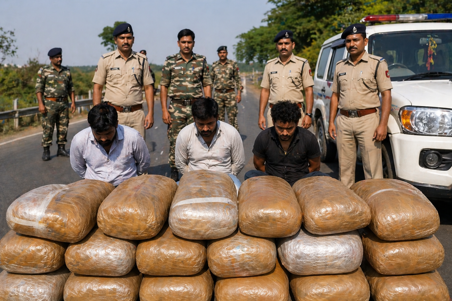 छत्तीसगढ़: भारतमाला मार्ग पर गांजा तस्करी का भंडाफोड़