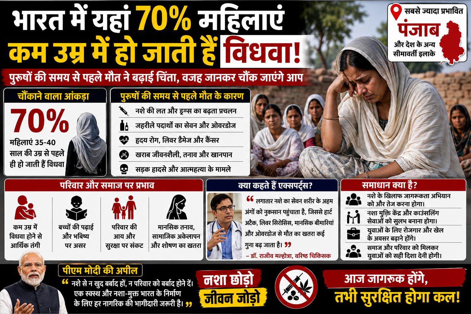 भारत में यहां 70% महिलाएं कम उम्र में हो जाती हैं विधवा!
